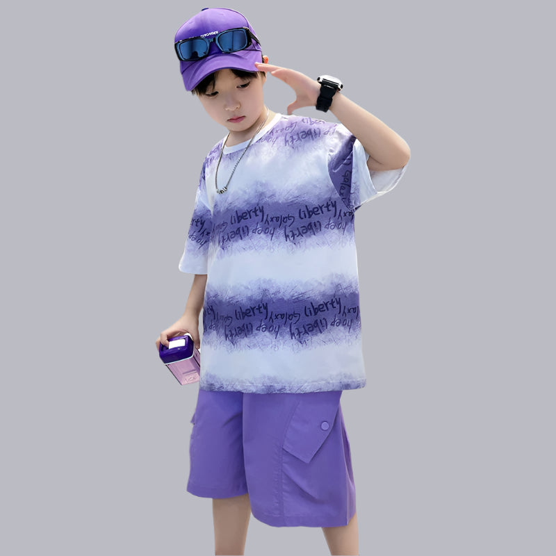 Boys T-Shirt + Cargo Shorts Set, Boys Clothing Sets, Boys T-Shirt, Boys Cargo Shorts, Boys Summer Clothes, Streetwear, hip hop