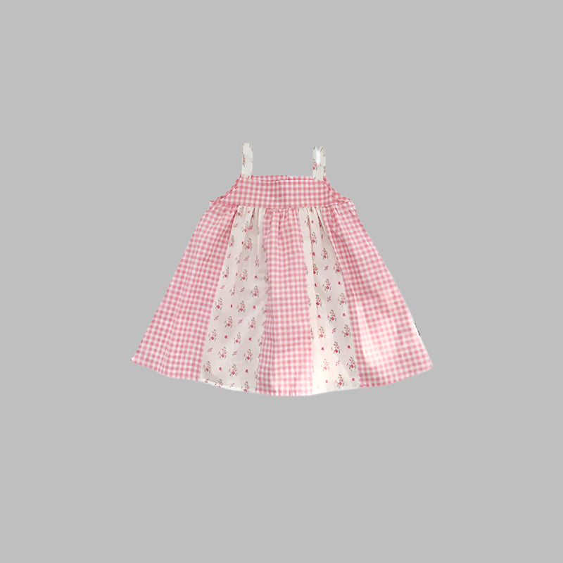 Girls Summer Sling Dress, Toddlers' Summer Dresses, Kids Spliced Dress