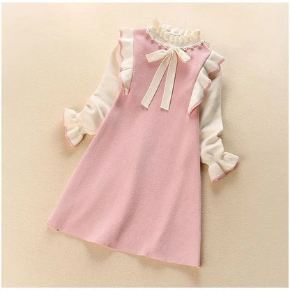 Girls Knitted Dress, Pink Children's Dress, Jumper Dress, Girls Winter Dress, Kids Autumn Dresses, KIDZADORA Kids Clothing UK