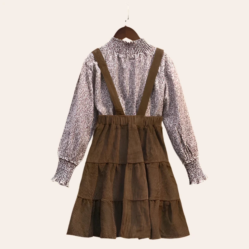 Girls Suspender Dress + Blouse 3-10 Years