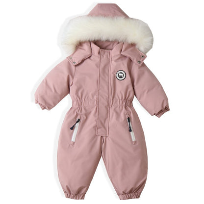 Baby Ski Suit | Infant One Piece Ski Suit | Warm All In One Outerwear For Babies Toddlers Infants | Winter Clothing for Infants | Pink Snow Suit for Baby Infant Toddler | KIDZADORA Baby & Kids Clothing UK