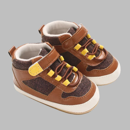 Baby Shoes, Infant First Walkers, Rubber Sole, Velcro, Brown, Kids Shoes, KIDZADORA Baby & Children's Clothing & Shoes UK