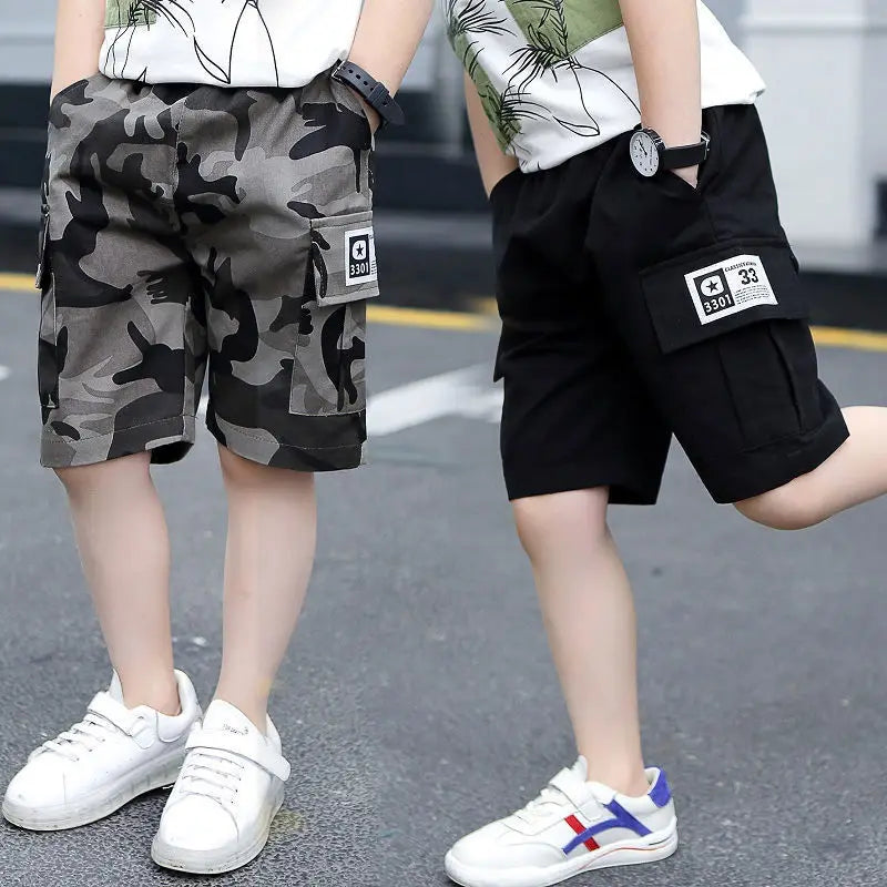 Boys-Kids-Cargo-Shorts-Children's-Fashion-Summer-Clothing