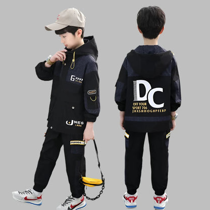 Boys 2pc Tracksuit, Outfit, Jacket, Jogging Bottoms, Kids casual Sportswear, KIDZADORA Children's Clothing, UK 