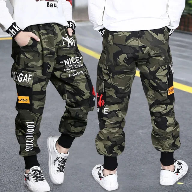 boys-camouflage-trousers-cargo-pants-4-14-years-childrens-clothing -hip hop-fashion | KIDZADORA Baby & Children's Clothing | London