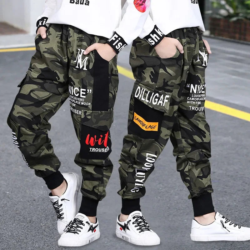 boys-camouflage-trousers-cargo-pants-4-14-years-childrens-clothing -hip hop-fashion | KIDZADORA Baby & Children's Clothing | London UK