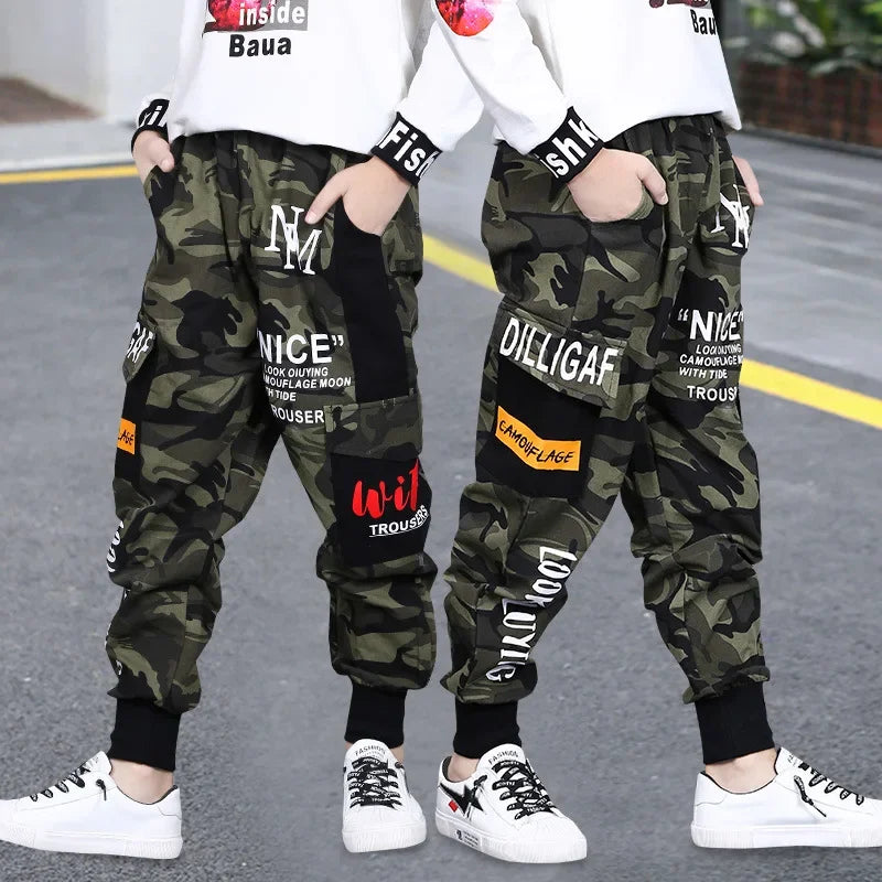 boys-camouflage-trousers-cargo-pants-4-14-years-childrens-clothing -hip hop-fashion | KIDZADORA Baby & Children's Clothing | London