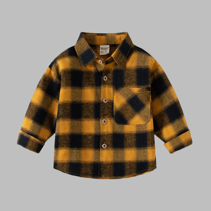 Boys Plaid Shirt, Toddler Tops, Long Sleeve, Kids Fashion, KIDZADORA Children's Clothing UK