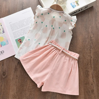 Summer Pink Shorts + Blouse Set for Children aged 12 Months to 4 Years | KIDZADORA Children & Baby Clothes | UK