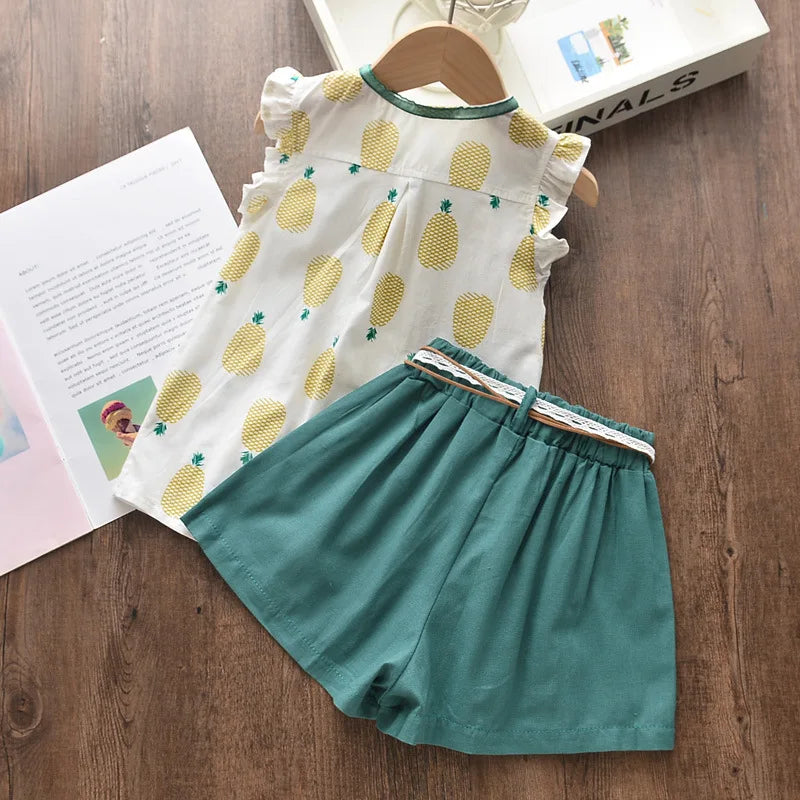 Summer Green Shorts + Sleeveless Top Set for Children aged 12 Months to 4 Years | KIDZADORA Children & Baby Clothes | UK