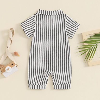 Baby Romper Striped Infant Jumpsuit Short Sleeves KIDZADORA Baby & Children's Clothing UK