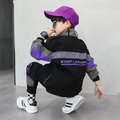 Cargo Style Pants Trousers with Jacket | Boys Tracksuit | Boys 2pc Clothing Set | Kids Fashion  Sportswear | KIDZADORA Kids Clothing  & Footwear