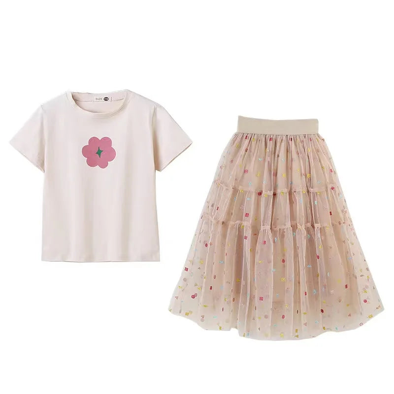 Girls Fashion | Girls Skirt + T-shirt Set | Kids Clothing for Girls | KIDZADORA Kids Clothing | UK