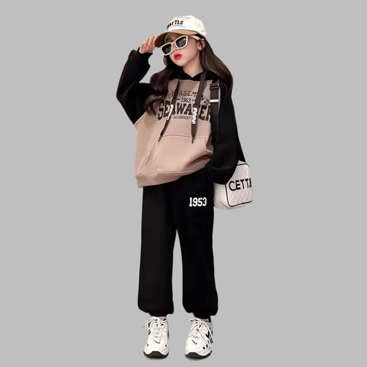 Girls Stylish 2pc Sweatshirt + Joggers 5-14 Years