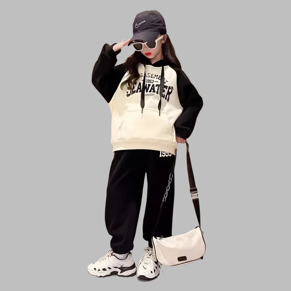 Girls Stylish 2pc Sweatshirt + Joggers 5-14 Years