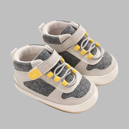 Baby Shoes, Grey, Infant First Walkers, Rubber Sole, Velcro, Kids Shoes, KIDZADORA Baby & Children's Clothing & Shoes UK