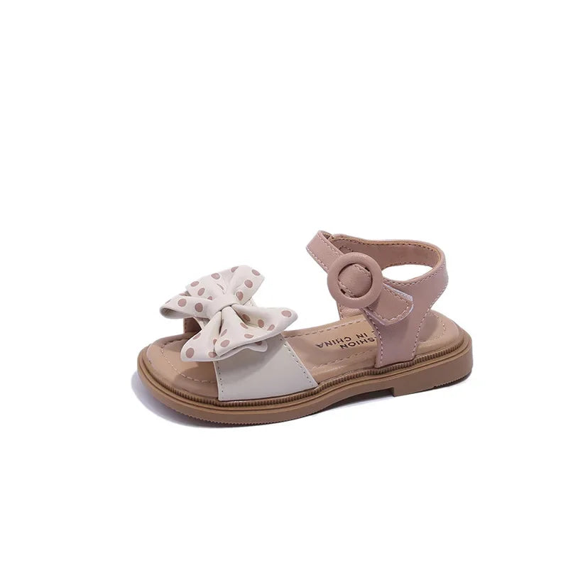 Girls-Trendy-Summer-Bow-Sandals-Toddler-Party-Kids-Footwear