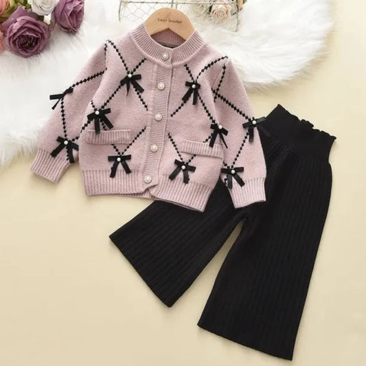 Girls Winter Pants and Cardigan Set | Girls Winter Fashion | Chic Girls Clothing | KIDZADORA Baby & Kids Clothing 