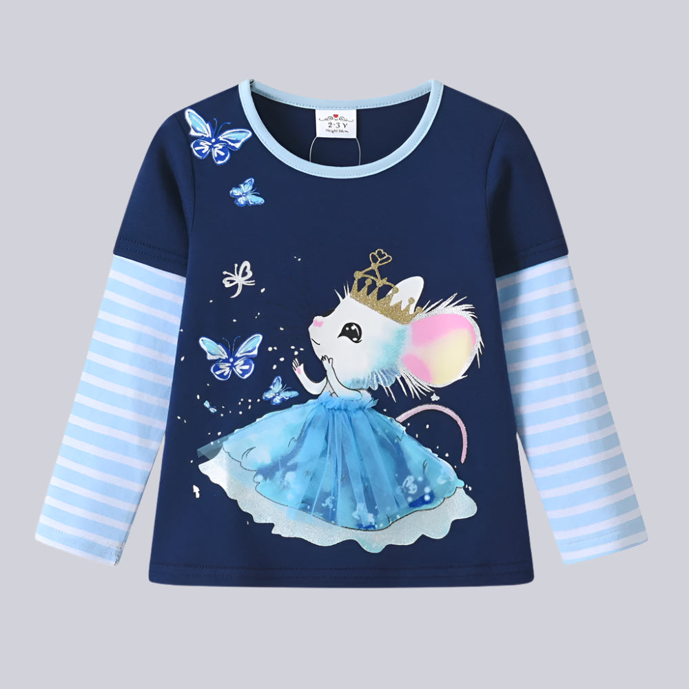 Girls Clothing Set, Toddler 2pc Outfit, Casual Top & Leggings for Kids, Cute Rabbit & Stripes, KIDZADORA Kids Clothing UK