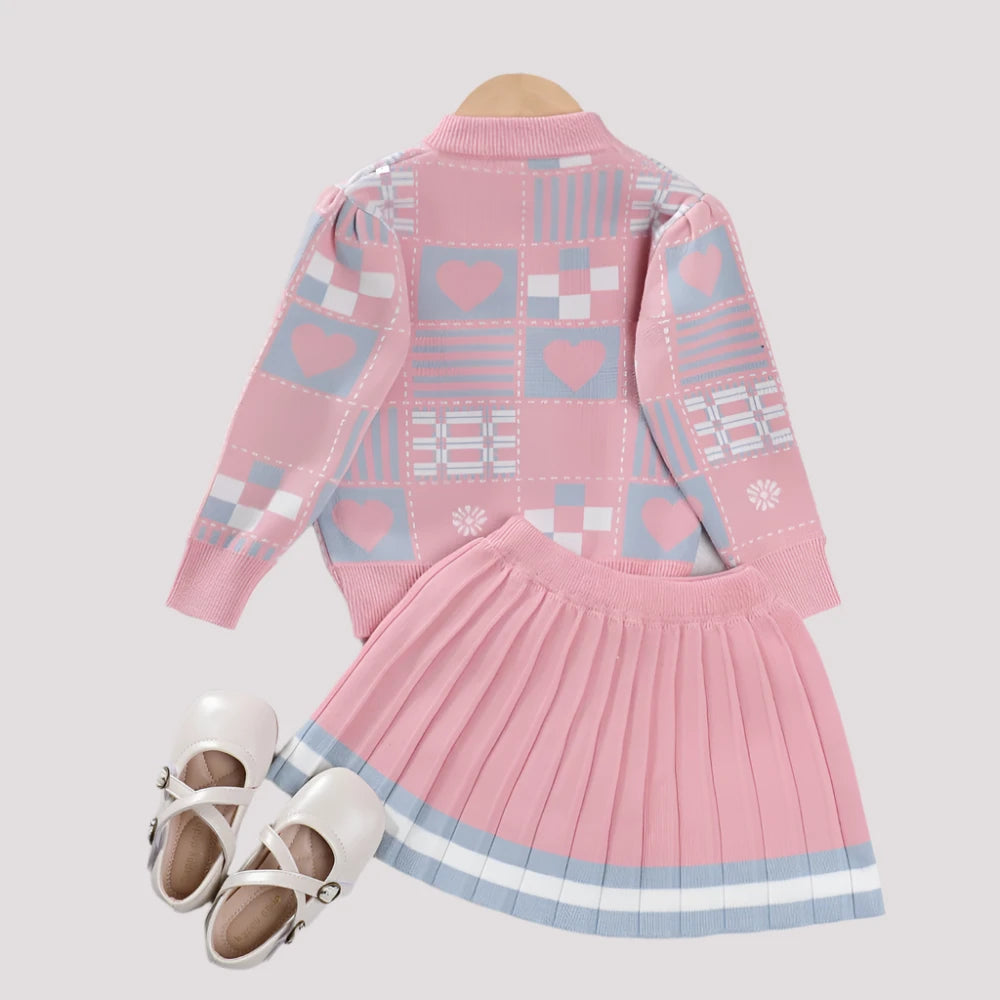 Girls Winter Jumper & Skirt Set, Sweaters, Knitwear, Kids Clothing, Toddler Clothes, KIDZADORA Baby & Children's Clothes UK