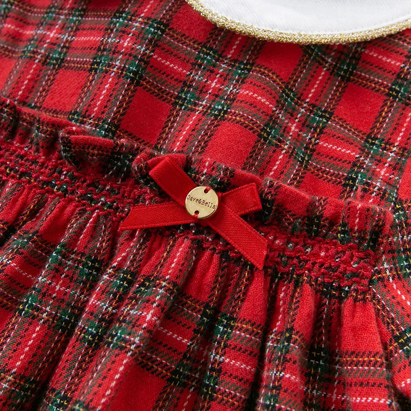 Girls Scottish Red Plaid Dress Brand Dave & Bella | Dresses For Girls | KIDZADORA Baby & Children's Clothing & Footwear | UK