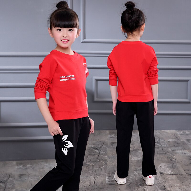 Girls Trendy Red + Black Casual Sportswear 4-12 Years | KIDZADORA Baby & Kids Clothing UK | London