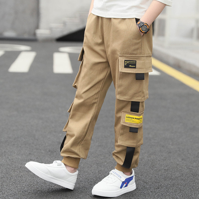 Boys Beige Cargo Pants | Boys Cargo Trousers | KIDZADORA.com | UK Baby & Children's Clothing