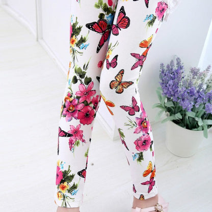 Girls Leggings | Leggings Toddler | Floral Print Leggings | Butterlfly Leggings | KIDZADORA Baby & Kids Fashion | UK