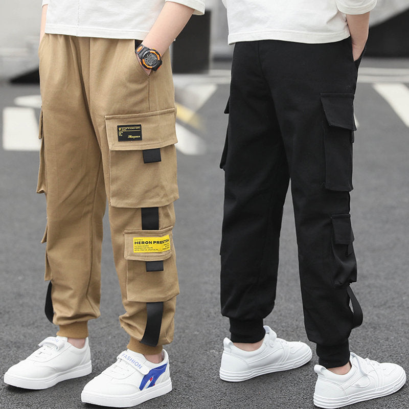 Boys Black Cargo Pants | Boys Black Cargo Trousers | KIDZADORA.com | Baby & Children's Clothing | UK