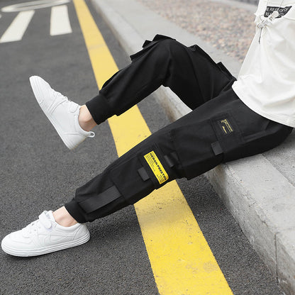 Boys Black Cargo Pants | Boys Cargo Trousers | KIDZADORA.com | UK Baby & Children's Clothing