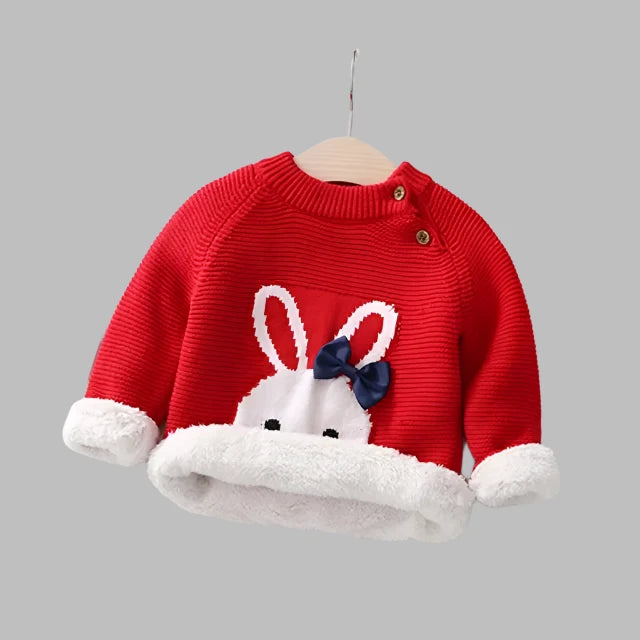 Girls Knitted Jumper, Infant Sweater, Red, Kids Fleece Jumper, Children's Knitwear, Baby Jumper, KIDZADORA Baby & Children's Clothes, UK