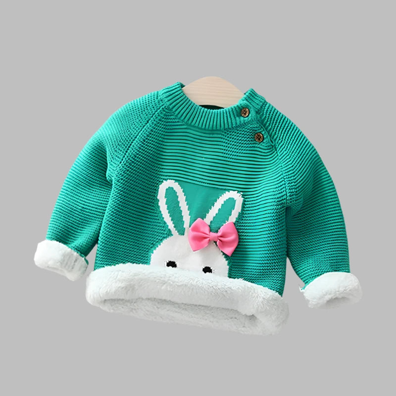 Girls Knitted Jumper, Green, Infant Sweater, Kids Fleece Jumper, Children's Knitwear, Baby Jumper, KIDZADORA Baby & Children's Clothes, UK