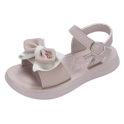 Girls Summer Sandals, Princess Shoes, Kids Party Footwear, Girls Bow Open-Toe Purple Sandals, KIDZADORA Sandals For Girls