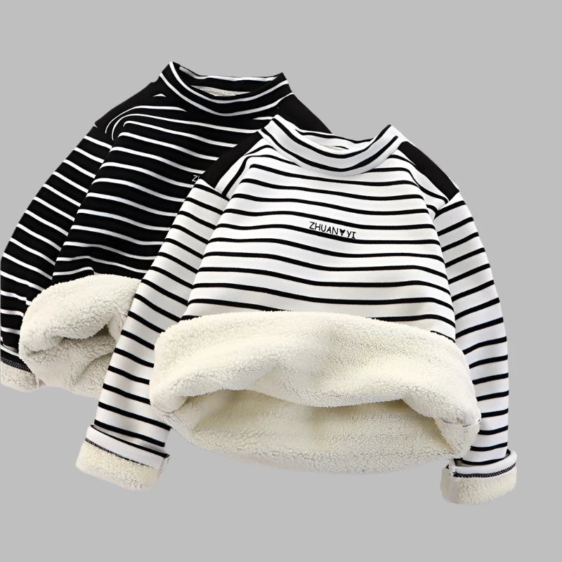 Kids' Sweatshirts, Fleece Tops, Striped Sweatshirt for Kids, Boys Winter Tops, Girls Winter Sweater, KIDZADORA Kids Clothing UK