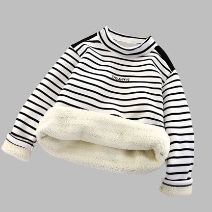 Kids' Sweatshirts, Fleece Tops, Striped Sweatshirt for Kids, Boys Winter Tops, Girls Winter Sweater, KIDZADORA Kids Clothing UK