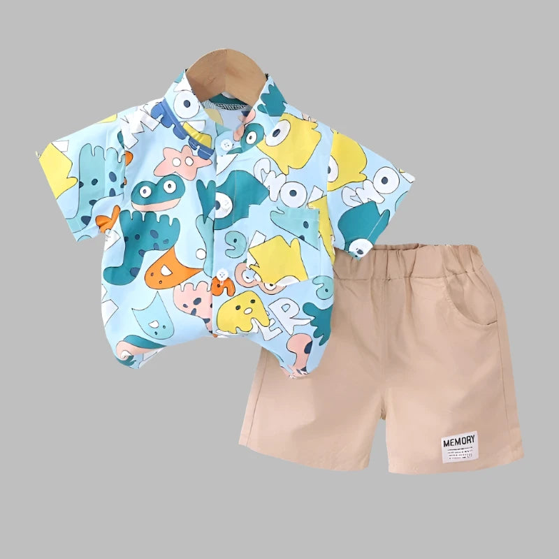 Baby & Toddler Summer Clothing Set-Infant  Clothes- Baby Boy-Summer Outfit-Shirt-Shorts-KIDZADORA Baby & Kids Clothing UK