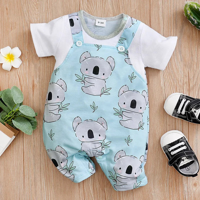 Baby Rompersuit Koala Short Sleeved | Baby Jumpsuit | Infant Clothing | Baby Wear | Newborn Clothing | KIDZADORA Baby & Kids Clothing UK