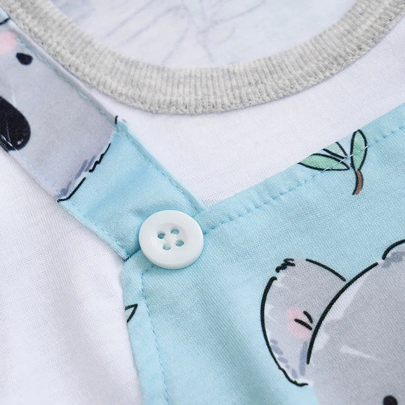 Baby Rompersuit Blue Print Koala Short Sleeved | Baby Jumpsuit | Infant Clothing | Baby Wear | Newborn Clothing | KIDZADORA Baby & Kids Clothing UK