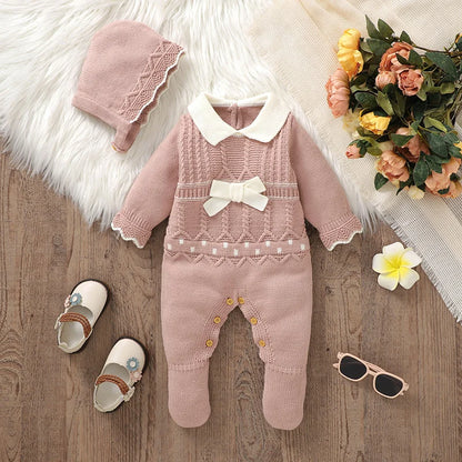 Baby Romper Suit, Newborn Knitwear, Infant Clothes, Rompersuit & Hat Set, Winter Outfit for Babies, KIDZADORA Baby & Children's Clothing, UK