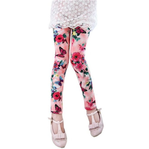 Girls Leggings | Leggings Toddler | Floral Print Leggings | Butterlfly Leggings | KIDZADORA Baby & Kids Fashion | UK