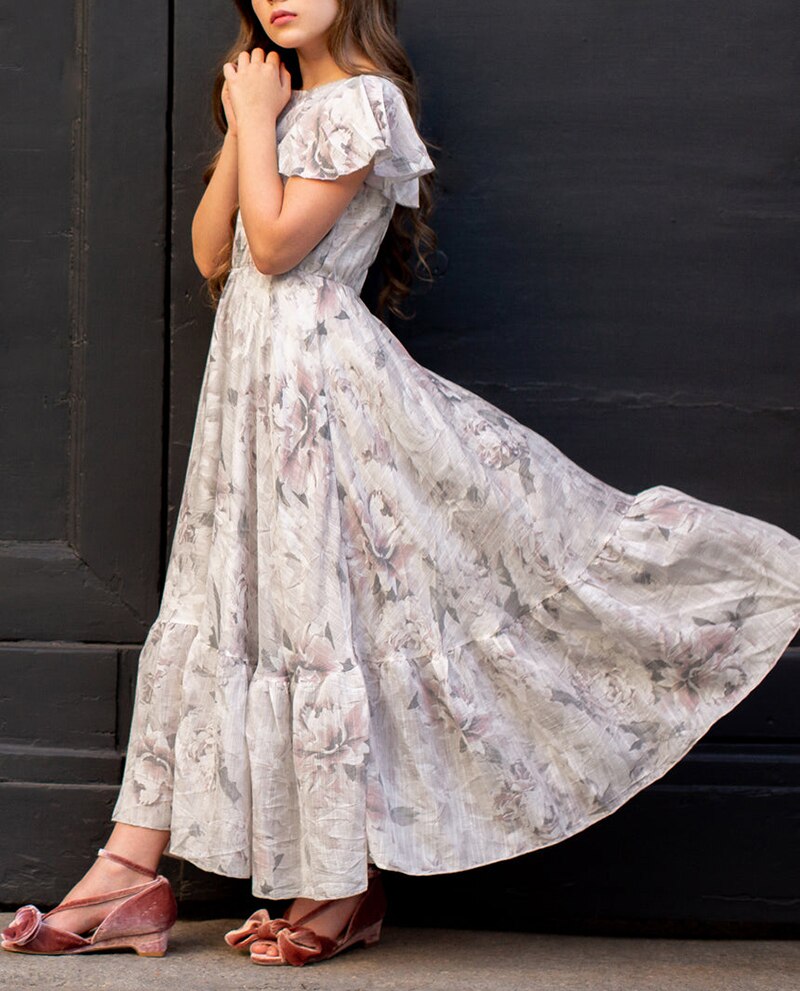 Girls Boho Chic Country Maxi Dress 3-12 Years | Girls Floral Summer Dresses | KIDZADORA Baby & Children's Clothing