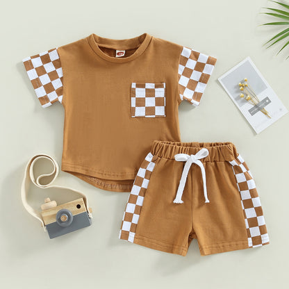 Baby + Toddler Summer Beach Clothes | Baby Boy 2pc Clothes Set Summer | Toddler Boy Shorts + T-shirt Set | KIDZADORA UK