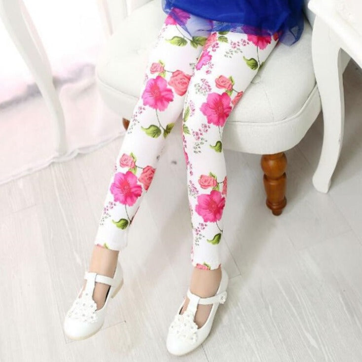 Girls Leggings | Leggings Toddler | Floral Print Leggings | Butterlfly Leggings | KIDZADORA Baby & Kids Fashion | UK