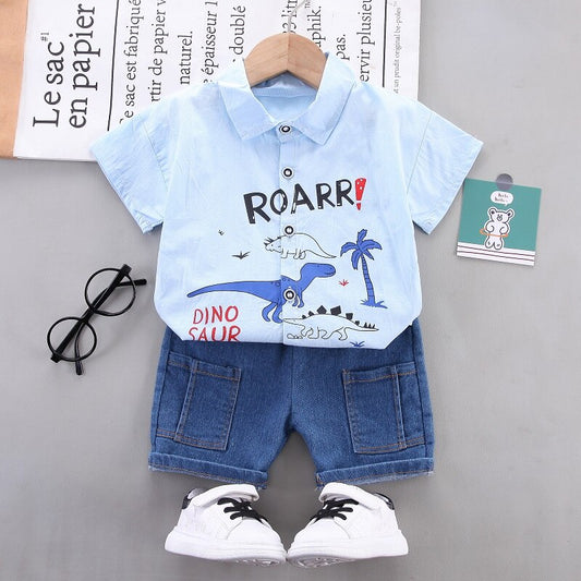 Baby Toddler Infant Dinosaur Shirt + Shorts Set | KIDZADORA Baby & Children's Clothing UK | Essex | London 