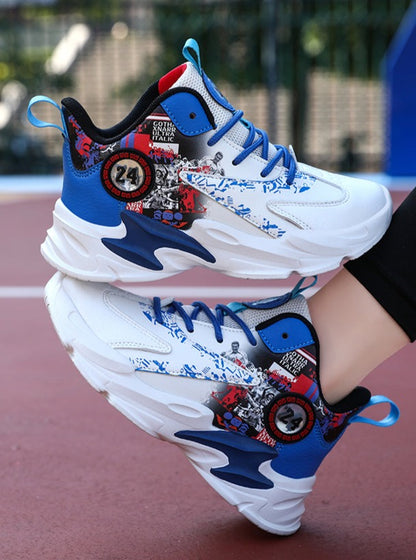 Kids Leather Sneakers/Trainers/Basketball Shoes | KIDZADORA Children's Footwear London UK