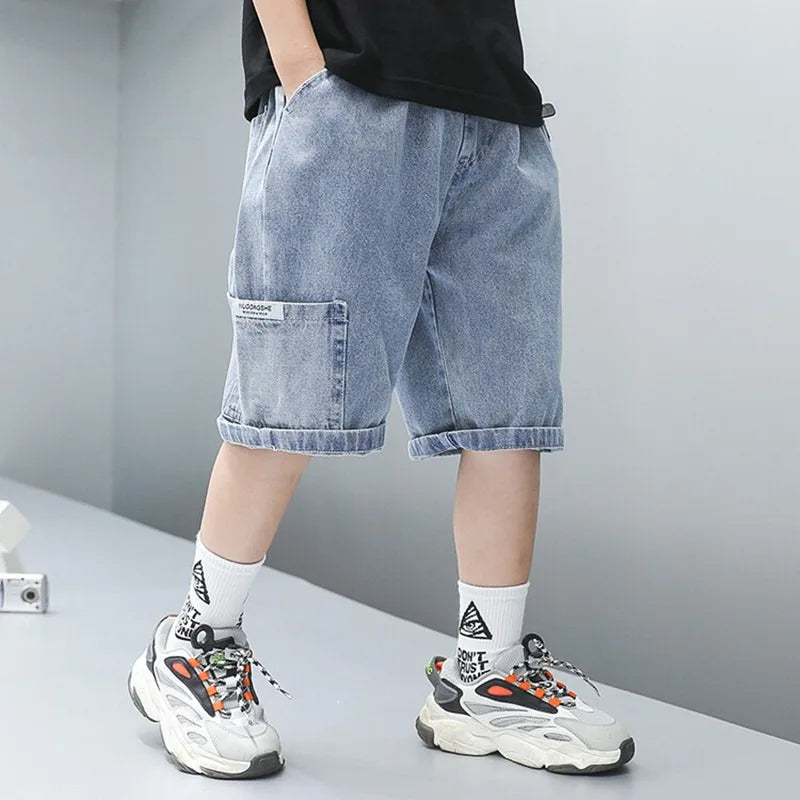 Boys Denim Capri Shorts 4-14 Years