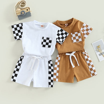 Baby Boy Clothes Set Summer | Toddler Boy Shorts + T-shirt Set | KIDZADORA UK