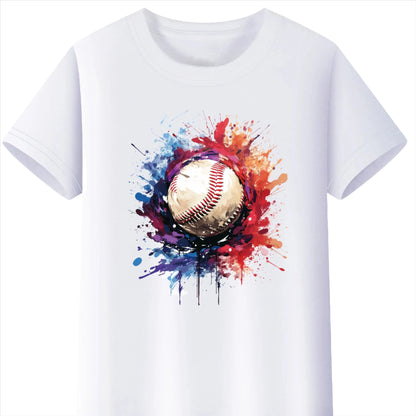 Kids-Baseball-T-Shirt-Cotton-Boys-Girls-Teens-Summer-Short-Sleeve-Top-KIDZADORA-Children's-Clothing