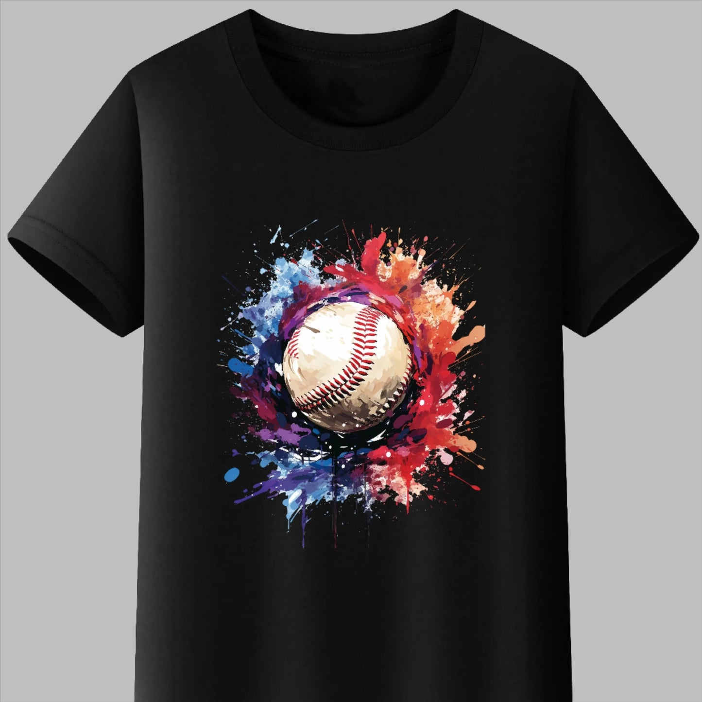 Kids-Baseball-T-Shirt-Cotton-Boys-Girls-Teens-Summer-Short-Sleeve-Top-KIDZADORA-Clothing