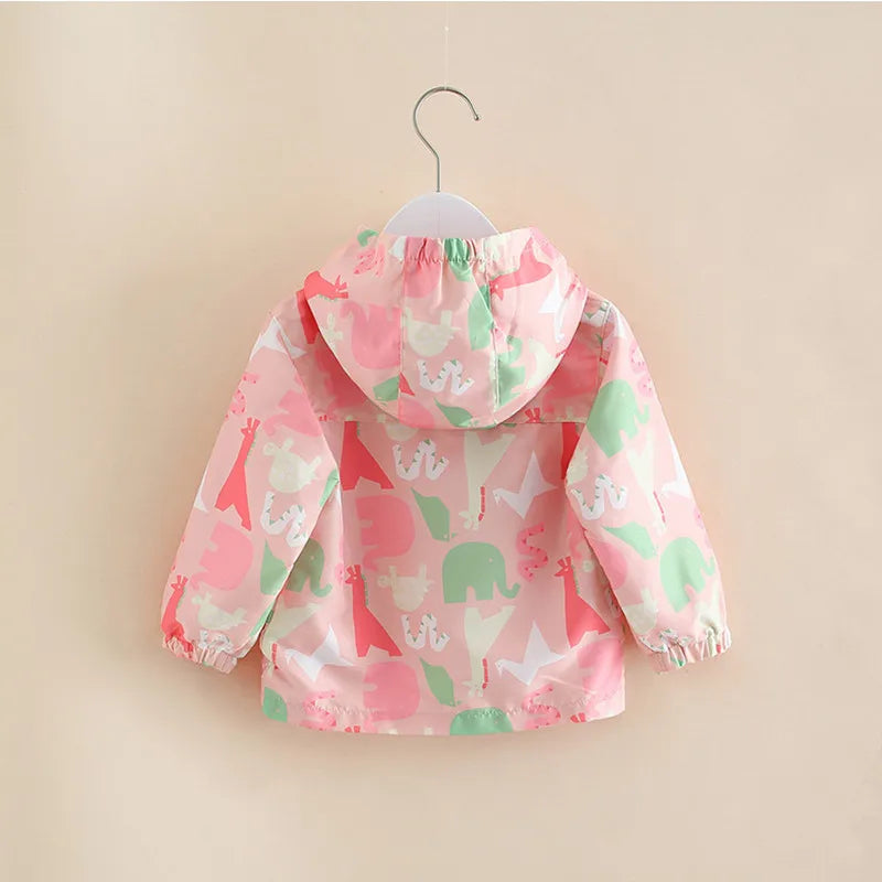 Girls-Kids-Windbreaker-Jacket-3-to-12-Years-Spring-Autumn-Animal-Print-Design-Toddler-Outerwear-Clothing-KIDZADORA Baby & Kids Clothing UK